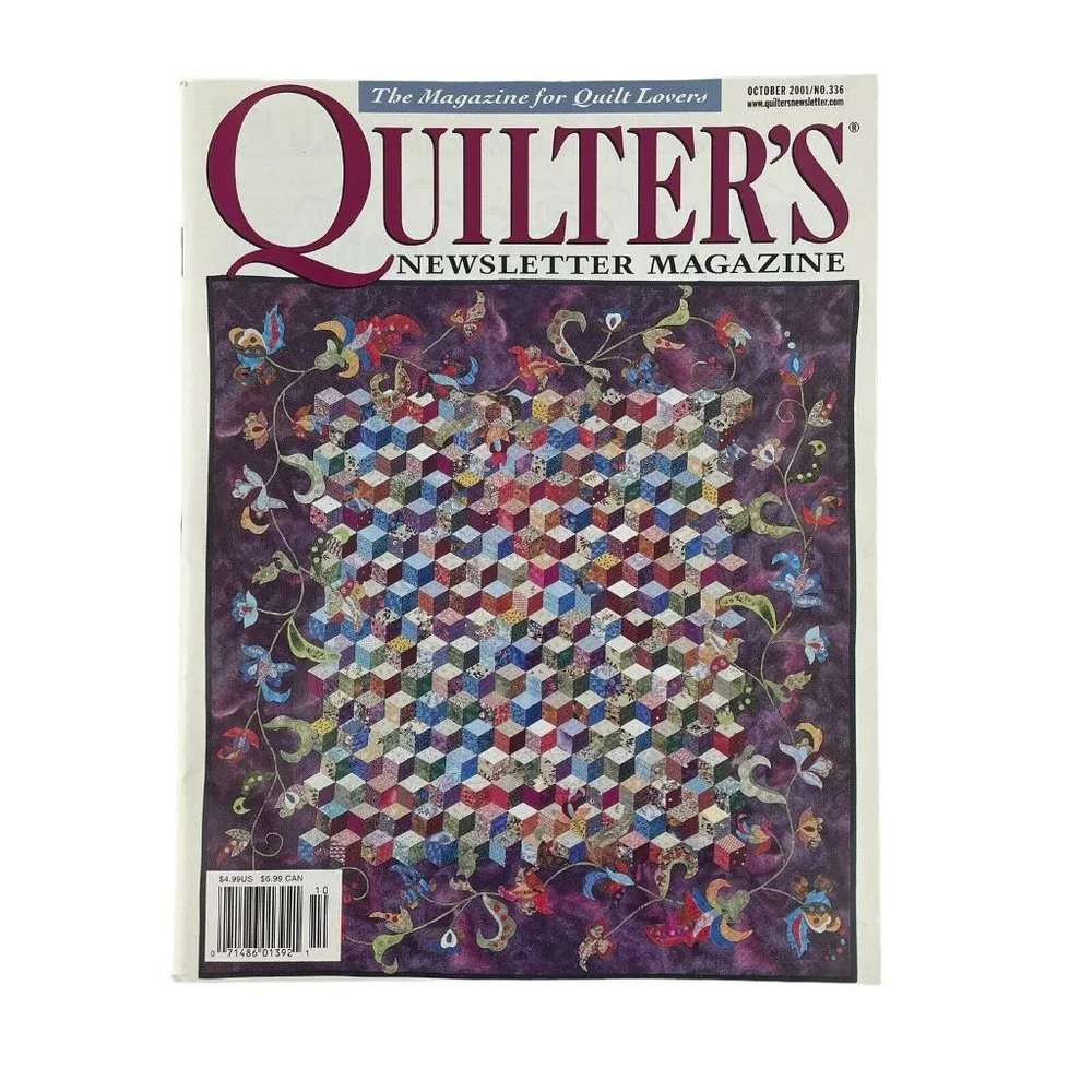 Quilter's Newsletter Magazine Vintage 2001-2002  Lot of 4‎